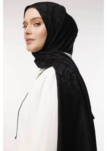 Brokar Desen Şal Siyah