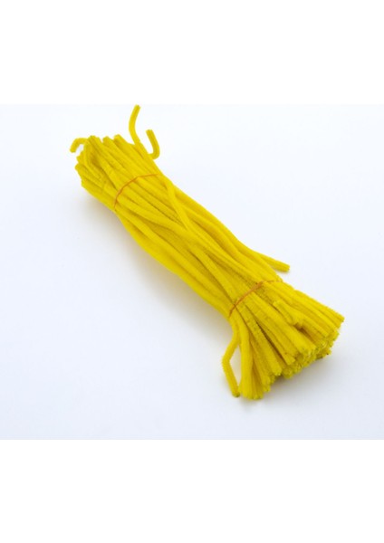 25'li Sarı Renkli Şönil, Eğitici Şönil Seti, Tüylü Tel, 30 Cm, Peluş Tel modelleri