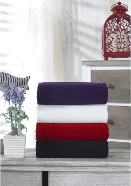 4 Adet Saç Boyası Tutmayan Siyah Kırmızı Beyaz Mor Mikrofiber El Yüz Kuaför Spor Havlusu