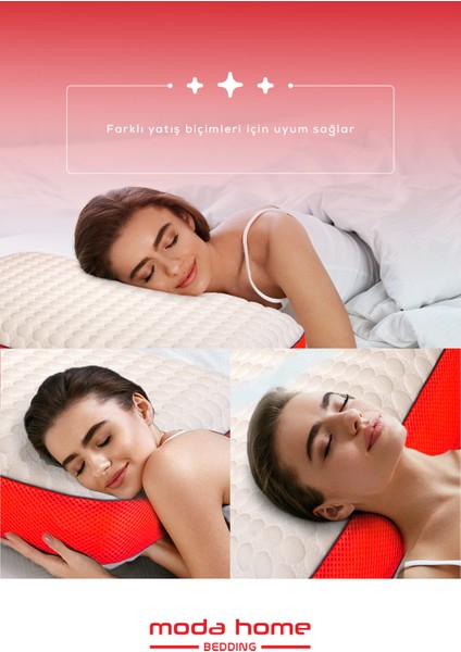 2 Adet Visco Bubbli Tombik Yastık PEMBE, Visco yastık, Ortopedik yastık