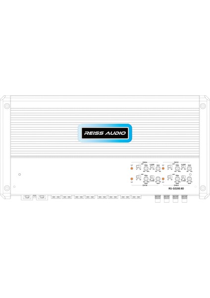 RS-SD200.8D 8 Kanal Class D Amplifikatör ( Oto Amfi )