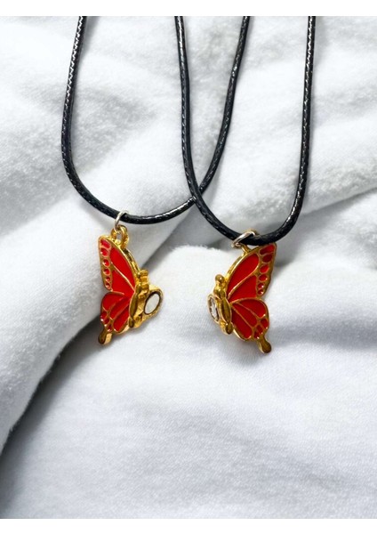 Kelebek Kırmızı Renkli Iki Adet Mıknatıslı Çift Sevgili Anahtarlık modelleri