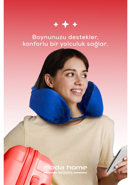 Visco Ortopedik Seyahat Yastığı-Visco Yastık,çıkarılabilir Kılıf, Lüks Seyahat Yastığı Lacivert modelleri