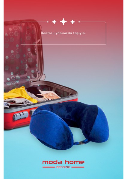 Visco Ortopedik Seyahat Yastığı-Visco Yastık,çıkarılabilir Kılıf, Lüks Seyahat Yastığı Lacivert fırsatları