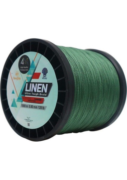 Dft Bojin 4x Linen Ip Misina 0.80 mm 1000M Yeşil