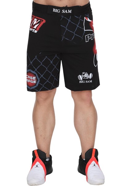 Yırtmaçlı Baskılı Mma Dövüşçü Şortu Big Sam 1316
