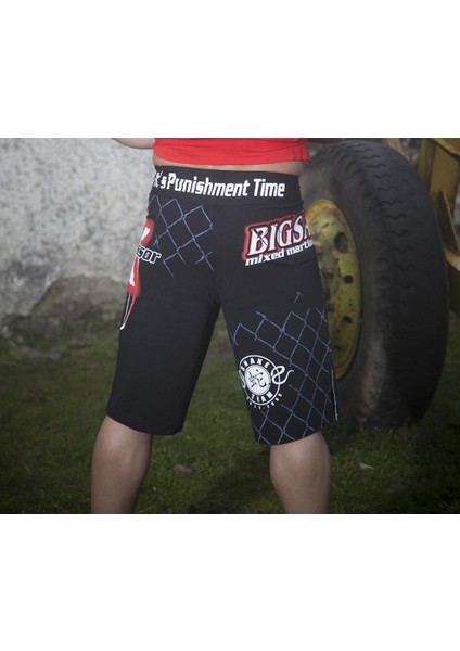 Yırtmaçlı Baskılı Mma Dövüşçü Şortu Big Sam 1316