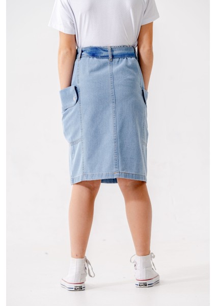 Kız Çocuk Yan Cepli Kot Etek 2954 fırsatları