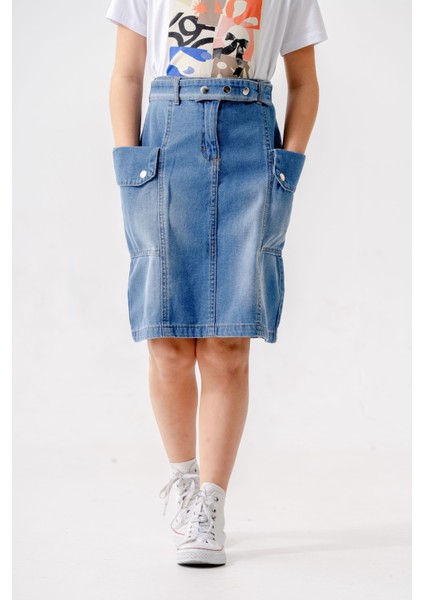 Kız Çocuk Yan Cepli Kot Etek 2954 fiyatları