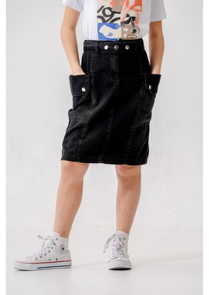 Kız Çocuk Yan Cepli Kot Etek 2954 fiyatları