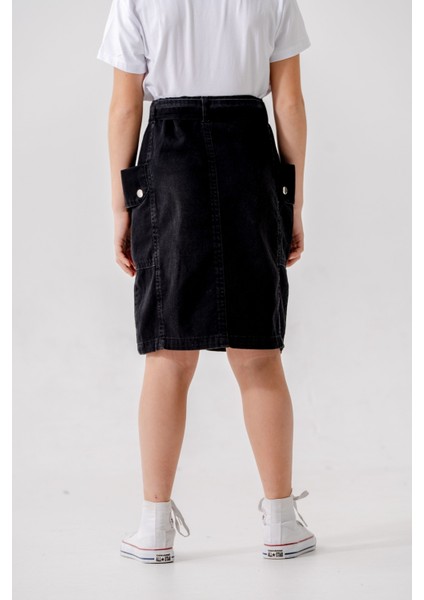 Kız Çocuk Yan Cepli Kot Etek 2954 modelleri