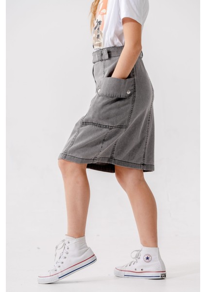 Kız Çocuk Yan Cepli Kot Etek 2954 fiyatları