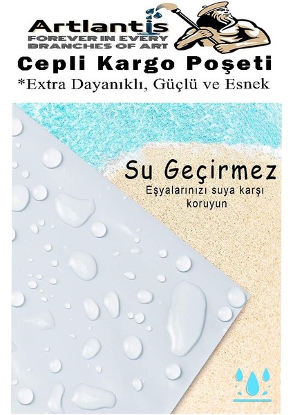 Plastik Kargo Poşeti Cepli 18X25+5 cm 50 Adet 1 Paket Ekonomik Cepli Kargo Poşeti Dayanıklı Gri Esnek