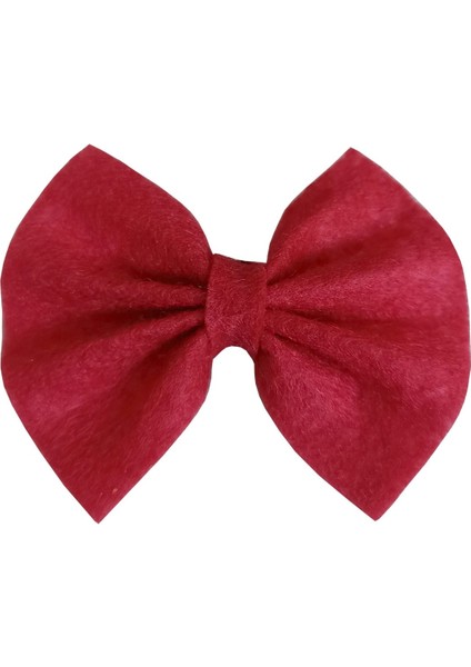 Keçe Papyonlu Kedi Köpek Tokası 4.5-5.5 cm Kırmızı ( 2 Adet ) - 300571-1453