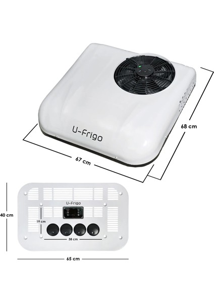 Mini Araç Tavan Park Kliması 12V 48 Amper (Karavan,kamyon,minibüs, Kamyonet,iş Makinesi) fırsatları