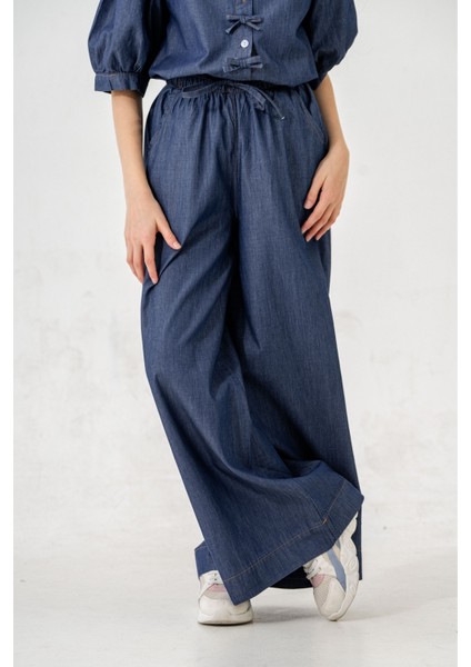 Kız Çocuk Lastikli Kot Pantolon 2206