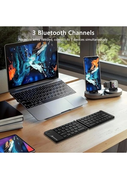 Katlanabilir Bluetooth Klavye Siyah