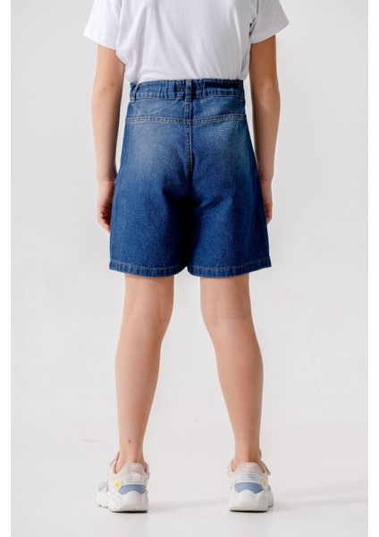 Kız Çocuk Sol Yırtık Kot Şort 2871 modelleri