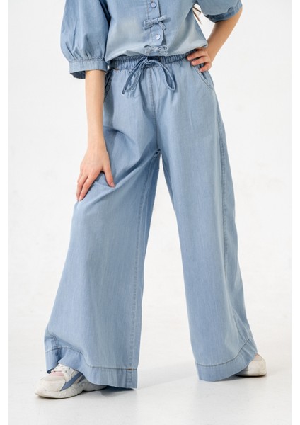 Kız Çocuk Lastikli Kot Pantolon 2206 fiyatları