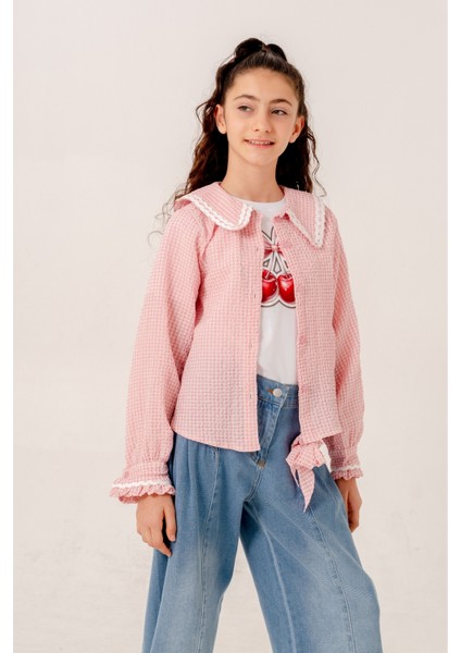 Kız Çocuk Su Taşlı Gömlek T-Shirt Ikili Takım 1805 fiyatları