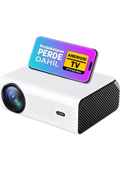 Android Tv 4K Destekli 5g Wifi + Bluetooth 5.1 Projeksiyon Cihazı fırsatları