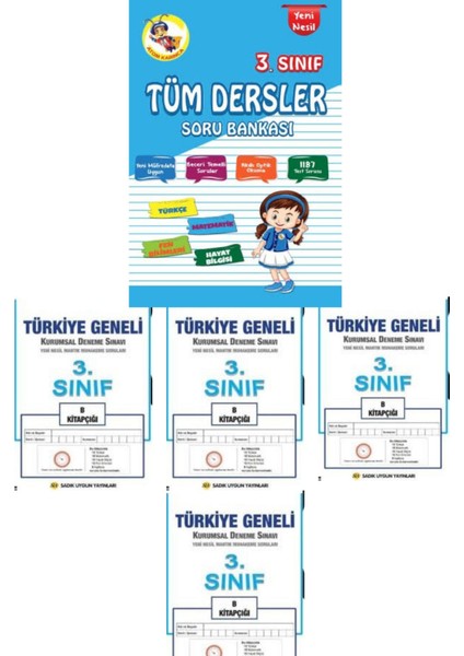 Atom Karınca 3.sınıf Tüm Dersler Soru Bankası + 4 Adet Kurumsal Deneme Sınavı