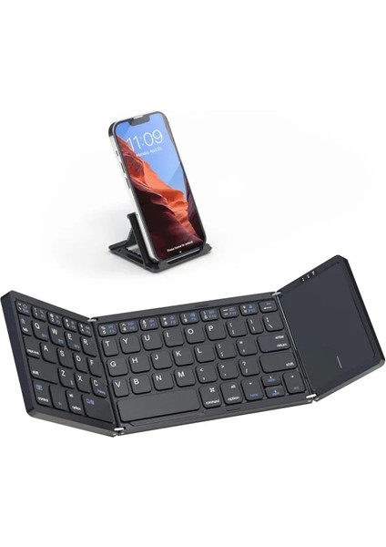 Katlanabilir Bluetooth Klavye Pocket Size Siyah