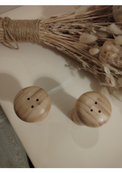 Bambu Mantar Şekilli 2 Li Tuzluk / Biberlik 8 cm fiyatları