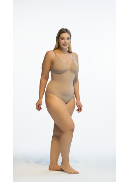 Bodysuit Askılı Toparlayıcı Inceltici Karın Giderici Kadın Dikişsiz Korse Shapewear