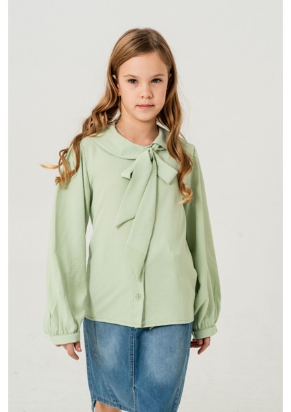 Kız Çocuk Yaka Bağcıklı Gömlek 3146 fiyatları