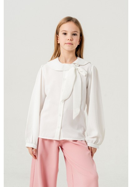 Kız Çocuk Yaka Bağcıklı Gömlek 3146 fiyatları