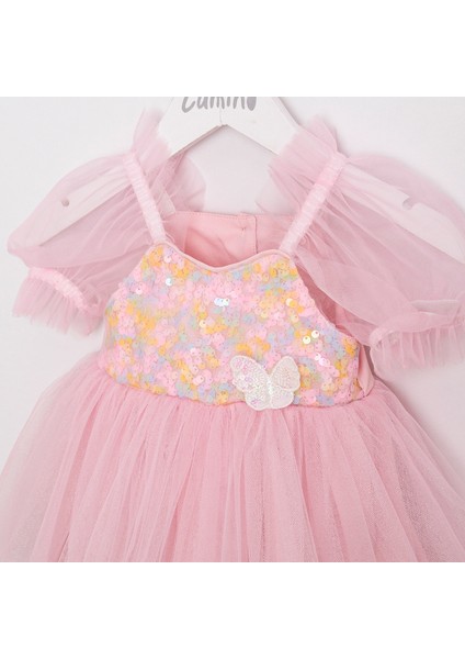 Berry Pul Payetli Pembe Renk Kız Çocuk Romper modelleri