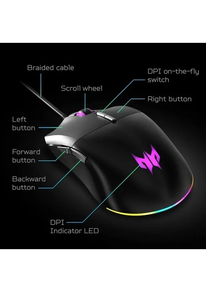 Pixart Sensörlü Predator Gaming Mouse Cestus 330