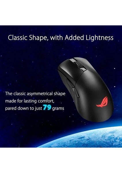 Rog Gladius Iıı Aimpoint Kablosuz Oyuncu Mouse 36000 Dpı Black Wireless