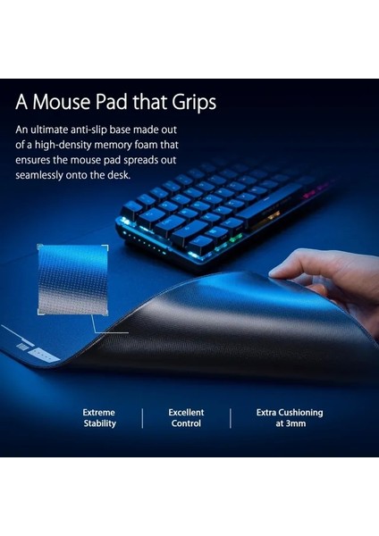 Rog Hone Ace Aim Lab Edition Gaming Mouse Pad (508 x 420 x 3 Mm) 35.4l x 15.7W Inches