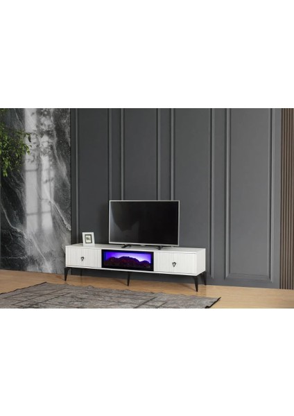 Asos Bluetooth'lu Şömineli Tv Ünitesi