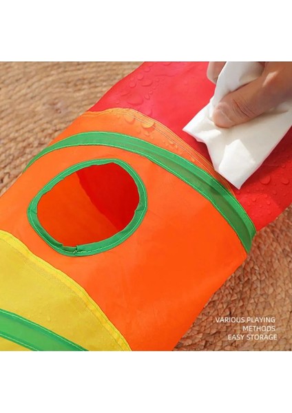 Gökkuşağı Desenli Kedi Oyun Tüneli, Katlanabilir 125 cm modelleri