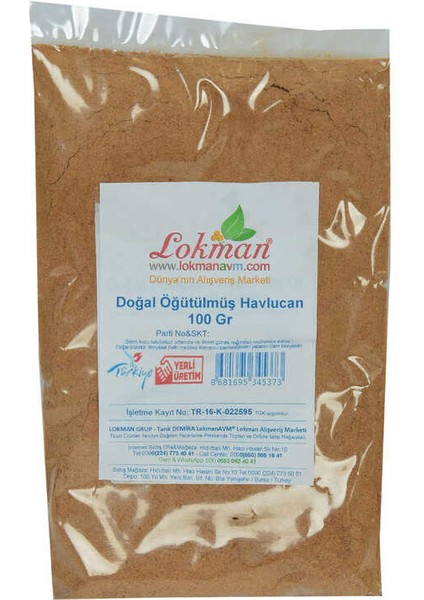 Havlucan Kökü Doğal Öğütülmüş 100 gr Paket fiyatları