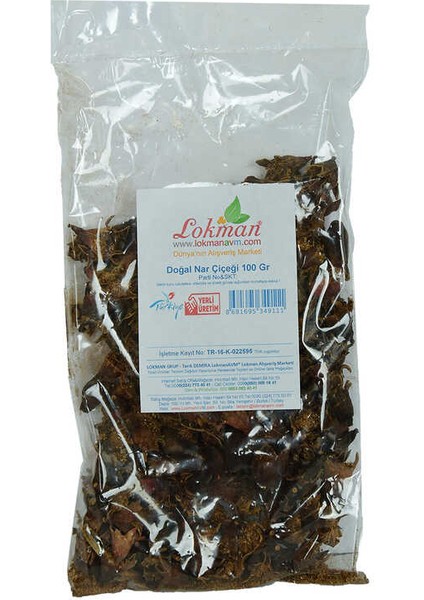 Nar Çiçeği Doğal 100 gr Paket fiyatları