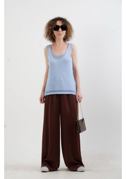 Mavi Delikli Triko Atlet modelleri