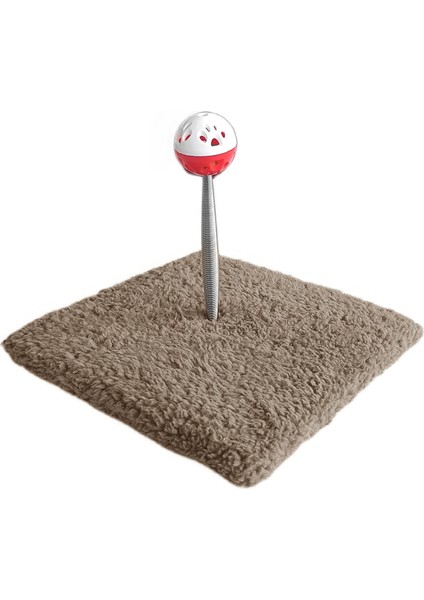 Yaylı Toplu Hacıyatmaz Kedi Aktivite Oyuncağı 16-20 cm Taba