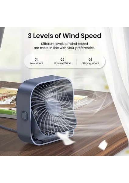 Yerde Serin ve Rahat Kalın: 3 Hız ve 360 ° Sessiz Çalışma ile Taşınabilir USB Masa Fanı modelleri