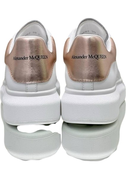 Mcqueen Women's Sneakers - Sneaker In White/gold - Alexander Mcq Kadın sneaker indirimleri