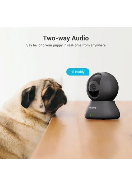 360° 2k İç Mekan Güvenlik Kamerası Siyah modelleri