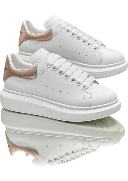 Mcqueen Women's Sneakers - Sneaker In White/gold - Alexander Mcq Kadın sneaker fırsatları