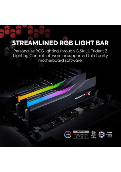 G.skıll Trident Z5 Rgb Serisi (Intel Xmp 3.0) Ddr5 Ram 32GB (2X16GB) 7200MT/S Matte Black
