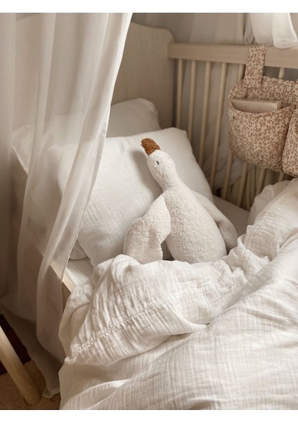 Sevimli Ördek Teddy Bebek Çocuk Uyku Arkadasi Beyaz/camel