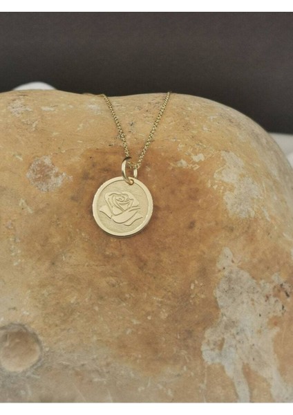 Has Altın Kaplama Işlemeli Tasarım Gül 925K Kolye fiyatları