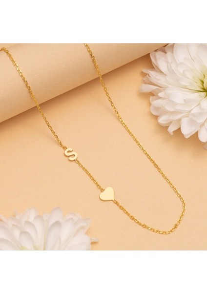 925 Ayar Gümüş Harf Kalp Kolye fiyatları