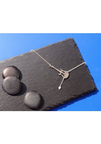 925 Ayar Gümüş Gitar ve Pena Kolye modelleri